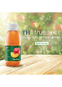 Thùng 24 chai nước trái cây TH true JUICE táo đào tự nhiên 350 ml (350 ml x 24)