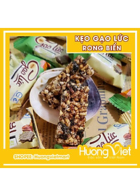 Đặc Sản Sóc Trăng - Kẹo Gạo Lức Rong Biển Giòn Tan Tân Huê Viên 200G, Kẹo Gạo Lứt Sóc Trăng, Thanh Gạo Lức Rong Biển