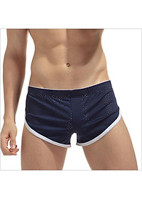 Quần ngủ nam có miếng lót nâng đỡ - vải lỗ thoáng mát - quần lót 2in1 cao cấp - quan ngu nam co lot trong