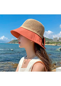 Nón nữ đi biển đẹp mũ rộng vành chống nắng UV cho nữ chất liệu cói vải gấp gọn dona2203204