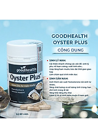 Combo 5 Hộp Tinh Chất Hàu Goodhealth Oyster Plus 60 Viên - Giúp Tăng Cường Sinh Lý - Cải Thiện Chất Lượng Tinh Trùng - Hàng Chính Hãng New Zealand