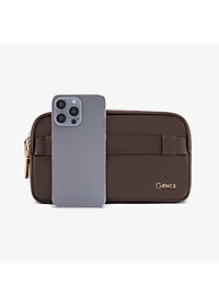 Ví Da Cầm Tay Clutch Nam Chính Hãng GENCE RB09 Da Bò Khóa Vân Tay Cao Cấp Màu Nâu