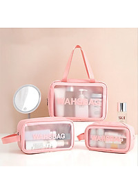 Túi đựng mỹ phẩm, đồ trang điểm đi du lịch trong suốt, chống thấm nước tiện dụng - HENRYSA