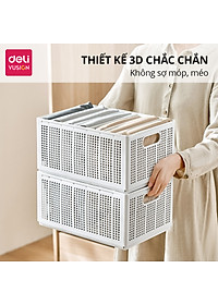 Hộp Nhựa Chia Ngăn DELI Có Thể Tháo Rời Xếp Chồng -Khay Nhựa Chia Ngăn Đựng Quần Áo Đồ