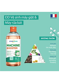 Dung dịch vệ sinh lồng giặt, máy rửa chén Stanhome Machine Booster nguyên liệu tự nhiên 500ml
