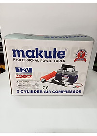 Máy bơm lốp xe hơi Makute, 2 xi lanh MAC1202- Hàng chính hãng