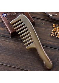 Lược sừng răng thưa xuất Nhật hàng VIP (Size: XL - 19cm) COH177 - Cho tất cả các loại tóc /xoăn /xù /rối - Chăm sóc tóc