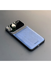 Ốp lưng da kính cao cấp dành cho iPhone X / iPhone XS - Màu xanh