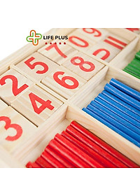 Bộ Đồ Chơi Gỗ Hộp Que Tính Và Chữ Số Toán Học Đẹp An Toàn Cho Bé Trai Bé Gái Phát Triển Tư Duy Về Con Số Và Phép Tính