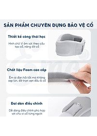Nẹp cổ mềm chống cổ rùa EMA, đệm đỡ chống mỏi cổ vai gáy, định hình, ngừa thoái hóa đốt sống cổ