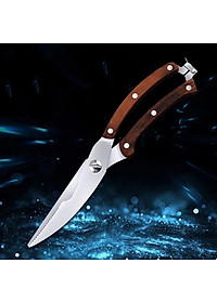 Kéo cắt gà và thịt đa năng inox có khóa gài cao cấp tặng kèm miếng lót nồi rửa bát silicol tiện lợi