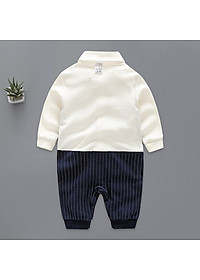 Body vest quý tộc cho bé trai sơ sinh, bộ áo liền quần công tử, size nhỏ từ 0-3m, chất cotton tự nhiên dày dặn mịn đẹp, thân thiện với làn da bé | MS04