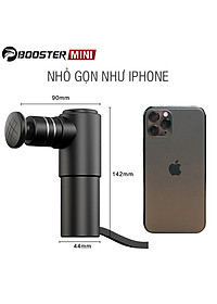 Súng massage cầm tay thư giãn cơ Booster MINI 2 - Cảm biến lực đấm thông minh Ai - Màu đen