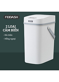Thùng Rác Thông Minh Cảm Biến Đa Năng Độ Nhạy Cao Tự Động Đóng Mở Khi Cho Rác Vào Thùng Vô Cùng Tiên Lợi FEIDASH TG6020U 10L - Thiết kế sang trọng làm đẹp không gian gia đình bạn - Quai sách cao su mềm mại không gây đau tay khi mang xách