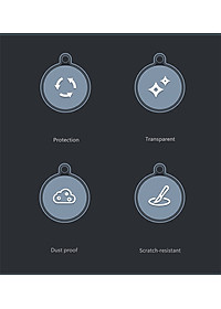 Ốp Case Vỏ Bảo Vệ Silicon TPU trong suốt GOR cho Apple AirTag (Bộ 2 Cái) - Hàng Nhập Khẩu