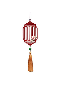 Combo 6D - Bộ 6 dây treo trang trí Tết Khai Lộc Hoàng Kim màu đỏ, trang trí mai, đào