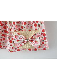 Set đầm xòe bé gái kèm túi đeo chéo xinh xắn, đầm đi biển mùa hè cho bé từ 9-18kg - váy cho bé dễ thương (SD-3759G)