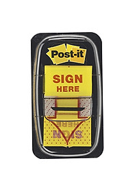 Vỉ 50 miếng noted đánh dấu trình ký Post It Sign Here 3M SB-680-9 - Đánh dấu, phân trang tập vở tài liệu