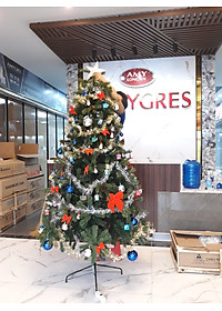 Cây thông noel màu xanh cao 2m - Cây cao cấp tán dày và rộng