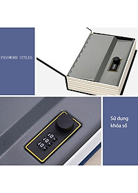 Két sắt giấu đồ hình quyển sách độc đáo, trang bị khóa số có thể thay đổi mã