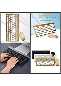 Bộ Bàn phím không dây mini K908 - đa kết nối bluetooth 5.0 + Usb wireless 2.4G cho máy tính laptop điện thoại