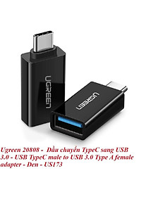 Ugreen UG20808US173TK Màu Đen Đầu chuyển đổi TYPE C sang USB 3.0 vỏ nhựa ABS - HÀNG CHÍNH HÃNG