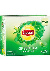 Combo 3 Lipton Trà Xanh Tươi Mới Hộp 1.5g x 50 túi