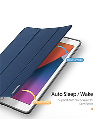 Bao Da Dành Cho iPad 7/8/9 10.2 Dux Ducis Domo Series Có Khe Cắm Bút, Tự Động Tắt Mở - Hàng Chính Hãng
