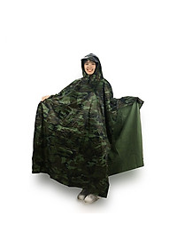 Áo mưa cánh dơi người lớn dài 1,4m*1,2m, hoạ tiết rằn ri, chất liệu vải dù dày dặn - hàng chính hãng