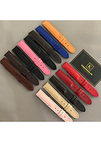 Dây đồng hồ da bò thật nam nữ các màu