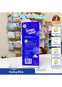 Lốc 4 Gói Khăn Giấy Cao Cấp Tempo Softpack Mùi Hương Đào, 4 Lớp, Không Gây Kích Ứng Da (90 Tờ/ Gói) - Thương Hiệu Đức