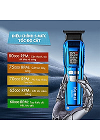 Tông đơ chấn viền Kemei KM-2795 lưỡi cắt mạ carbon DLC cao cấp công suất mạnh mẽ 8W sạc nhanh USB pin lâu - Chính hãng