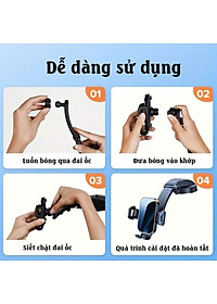 Giá Đỡ Điện Thoại trên Ô Tô, Kẹp Điện Thoại dạng Thác đổ, Không Chắn Tầm Nhìn gắn táp lô, Kính lái ô tô - Thương Hiệu RIBI - Hàng Chính Hãng