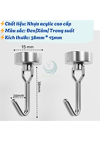 [Bộ 2  Cái]- Nam Châm Móc Treo Lực Hút Siêu Mạnh, Móc Treo Nam Châm Treo Đồ Lực Hút Siêu Mạnh T009