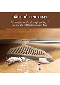 Cây chà sàn nhà tắm , Chổi quét sàn gạt nước ma thuật Silicon DAMAS Magic S1 - Quét nhà tắm , toilet , cửa kính - Lưỡi chổi silicon mềm mại không gây xước sàn, đầu chổi quay 180 độ dễ dàng di chuyển tới mọi góc khuất