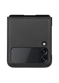Case bao da chống sốc cho Samsung Galaxy Z Flip 3 trang bị chân chống giá đỡ điện thoại hiệu Nillkin Qin Vegan (bảo vệ máy cực tốt, chất liệu da thật cao cấp, thiết kế thời trang cá tính) - hàng nhập khẩu