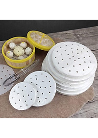 Set 200 Tờ Giấy Nến Để Nồi Hấp + Miếng Lót Nồi Gỗ - TẶNG 1 KẸP TRÁI TIM