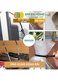 Dây rút nhựa, D10cm, bao 100 sợi, màu đen, siêu bền, dẻo, làm giàn, đỡ trái, cố định hàng rào, dây cáp điện |Greenhome