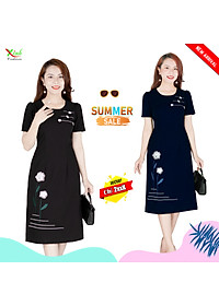 Đầm Suông A Thêu Hoa 3D Siêu Sang Trọng