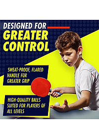 Combo 2 Vợt Bóng Bàn Tặng Kèm 3 Quả Bóng Bàn + Kẹp Trụ Lưới Bóng Bàn Rút Gọn Nhựa ABS 1,7m Chính Hãng dododios