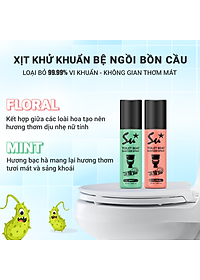 Xịt khử khuẩn bệ ngồi bồn cầu Su Star, Khử 99,99% vi khuẩn, ngăn ngừa lây nhiễm bệnh do dùng chung toilet 50ml