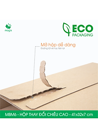 MBM6 - 41x32x7cm - Combo 60 Hộp carton thay đổi chiều cao - Thùng carton đóng hàng