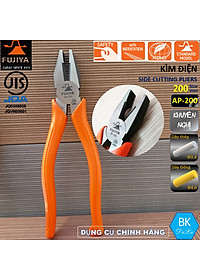 Kìm điện - kìm răng 8 inch/ 200mm Fujiya AP-200 Công Nghệ Nhật Bản- Kìm cắt dây thép dây đồng
