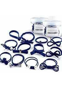 Combo 12 dây buộc tóc nữ dễ thương (có hộp)