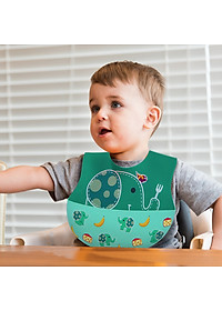 Yếm silicon ăn dặm cổ dán cho bé Marcus & Marcus, từ 6 tháng