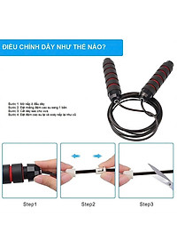 Combo 2 Dây Nhảy Lõi Thép Thể Lực Tập Thể Dục, Thể Thao, MUAY BOXING KICKBOXING 2,7m Siêu Bền Chỉnh Được Độ Dài