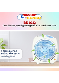 Quạt Bàn Đảo 3 Tấc Senko BD1012 cao cấp - Màu Ngẫu Nhiên - Hàng chính hãng