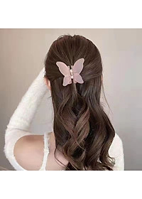 Kẹp tóc con bướm pha lê solid - Kẹp tóc càng cua con bướm phong cách Hàn Quốc - Kẹp tóc đẹp cho lady