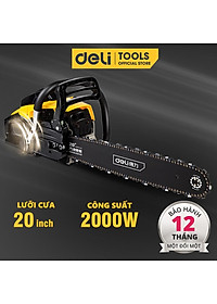 Máy Cưa Xích Deli Chính Hãng Chất Lượng Cao - Công Suất 2000W, Lưỡi Cưa 20inch Sắc Bén - Sử Dụng An Toàn - DL585020
