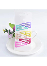 Vỉ 6 kẹp tóc đủ màu mix đồ thêm cá tính ( giao mẫu ngẫu nhiên )